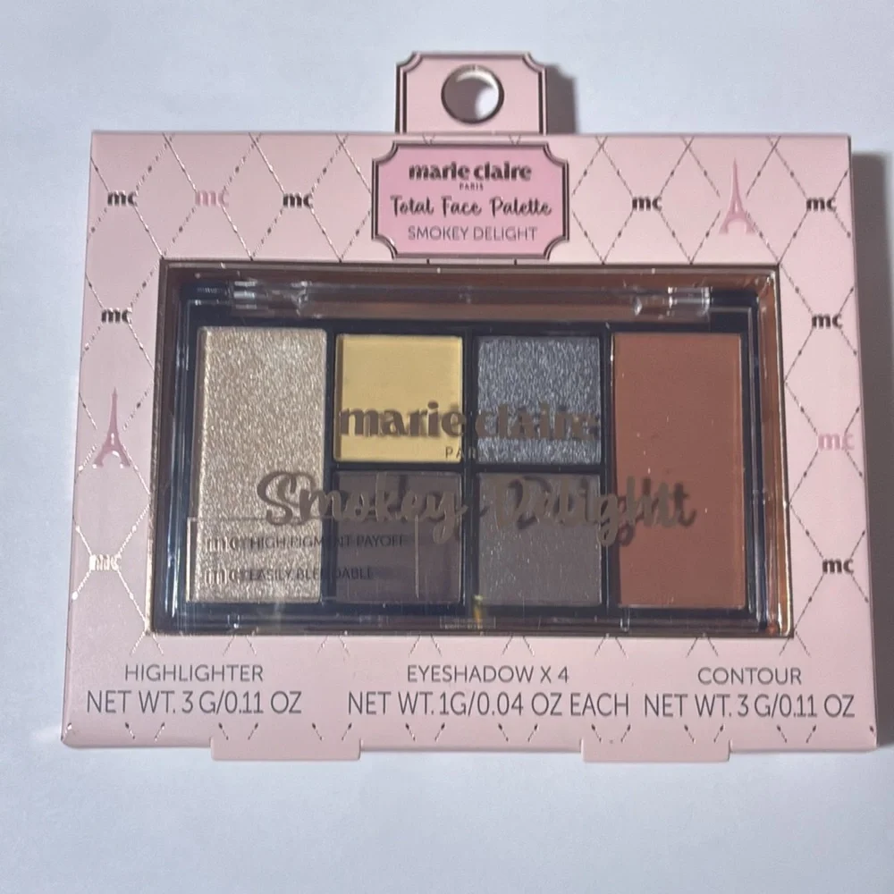 🌿Marie Claire Paris Total Face Palette – Smokey Delight